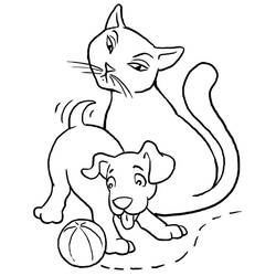 Раскраска: котенок (Животные) #18132 - Бесплатные раскраски для печати
