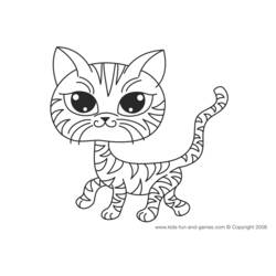 Раскраска: котенок (Животные) #18133 - Бесплатные раскраски для печати