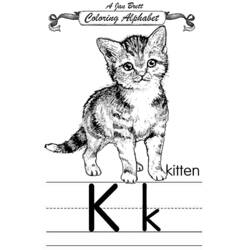 Раскраска: котенок (Животные) #18140 - Бесплатные раскраски для печати
