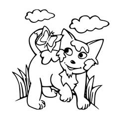 Раскраска: котенок (Животные) #18155 - Бесплатные раскраски для печати