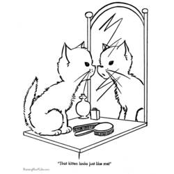 Раскраска: котенок (Животные) #18176 - Бесплатные раскраски для печати