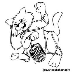 Раскраска: котенок (Животные) #18178 - Бесплатные раскраски для печати