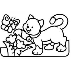 Раскраска: котенок (Животные) #18202 - Раскраски для печати