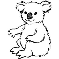 Раскраска: коала (Животные) #9311 - Раскраски для печати