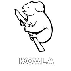 Раскраска: коала (Животные) #9352 - Бесплатные раскраски для печати