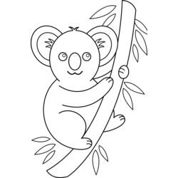Раскраска: коала (Животные) #9361 - Раскраски для печати
