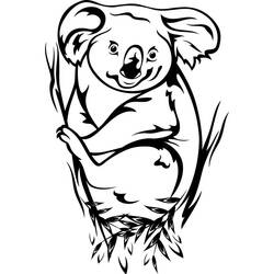 Раскраска: коала (Животные) #9373 - Бесплатные раскраски для печати