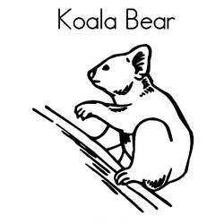 Раскраска: коала (Животные) #9444 - Бесплатные раскраски для печати