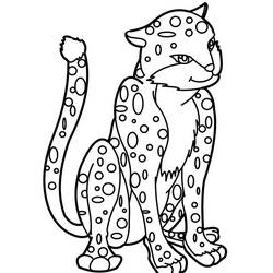 Раскраска: леопард (Животные) #9713 - Раскраски для печати