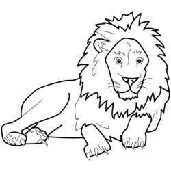 Раскраска: лев (Животные) #10242 - Раскраски для печати