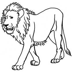 Раскраска: лев (Животные) #10249 - Раскраски для печати