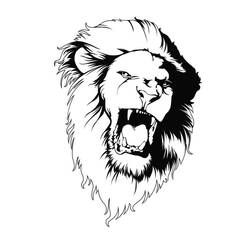 Раскраска: лев (Животные) #10278 - Раскраски для печати