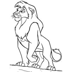 Раскраска: лев (Животные) #10301 - Раскраски для печати