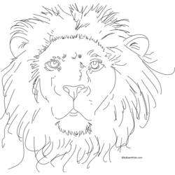 Раскраска: лев (Животные) #10353 - Бесплатные раскраски для печати