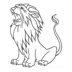 Раскраска: лев (Животные) #10386 - Бесплатные раскраски для печати
