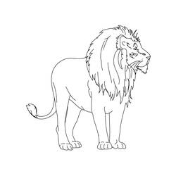Раскраска: лев (Животные) #10437 - Бесплатные раскраски для печати