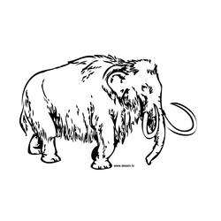 Раскраска: мамонт (Животные) #19175 - Раскраски для печати
