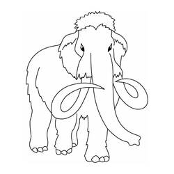 Раскраска: мамонт (Животные) #19200 - Раскраски для печати