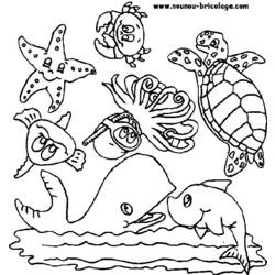 Раскраска: Морские животные (Животные) #22007 - Раскраски для печати