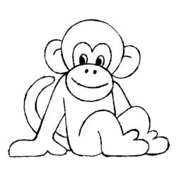 Раскраска: обезьяна (Животные) #14137 - Раскраски для печати
