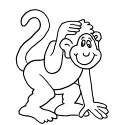 Раскраска: обезьяна (Животные) #14139 - Раскраски для печати