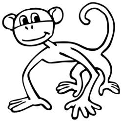 Раскраска: обезьяна (Животные) #14172 - Раскраски для печати