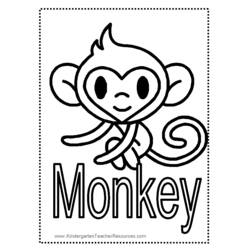 Раскраска: обезьяна (Животные) #14174 - Бесплатные раскраски для печати