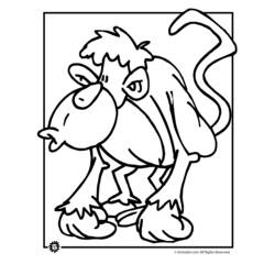 Раскраска: обезьяна (Животные) #14260 - Бесплатные раскраски для печати