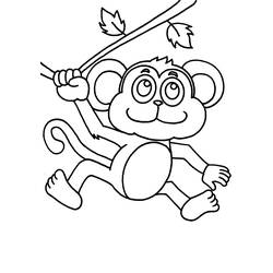Раскраска: обезьяна (Животные) #14264 - Раскраски для печати