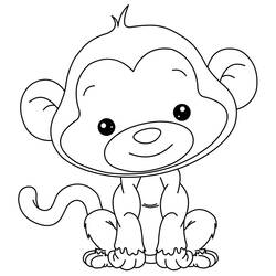Раскраска: обезьяна (Животные) #14267 - Раскраски для печати