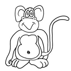 Раскраска: обезьяна (Животные) #14305 - Бесплатные раскраски для печати