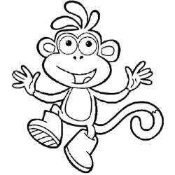 Раскраска: обезьяна (Животные) #14308 - Бесплатные раскраски для печати