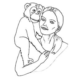 Раскраска: обезьяна (Животные) #14314 - Бесплатные раскраски для печати