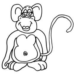 Раскраска: обезьяна (Животные) #14316 - Бесплатные раскраски для печати