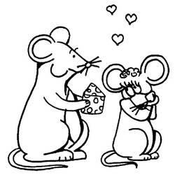 Раскраска: мышь (Животные) #14038 - Бесплатные раскраски для печати