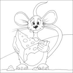 Раскраска: мышь (Животные) #14087 - Бесплатные раскраски для печати