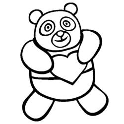 Раскраска: панда (Животные) #12471 - Бесплатные раскраски для печати