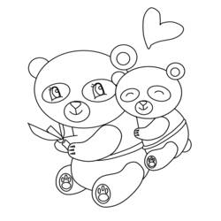 Раскраска: панда (Животные) #12520 - Раскраски для печати