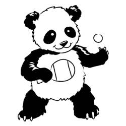 Раскраска: панда (Животные) #12528 - Раскраски для печати