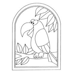 Раскраска: попугай (Животные) #16067 - Бесплатные раскраски для печати