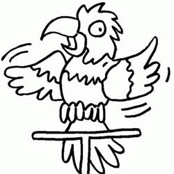 Раскраска: попугай (Животные) #16122 - Бесплатные раскраски для печати