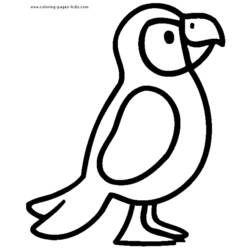 Раскраска: попугай (Животные) #16162 - Бесплатные раскраски для печати
