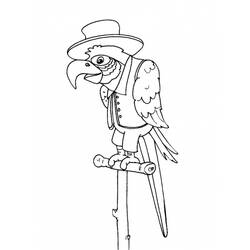 Раскраска: попугай (Животные) #16248 - Бесплатные раскраски для печати