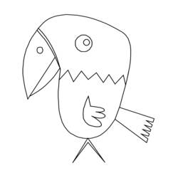Раскраска: попугай (Животные) #16254 - Бесплатные раскраски для печати