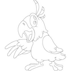 Раскраска: попугай (Животные) #16259 - Бесплатные раскраски для печати