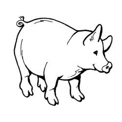 Раскраска: свинья (Животные) #3585 - Раскраски для печати