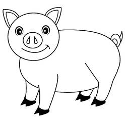 Раскраска: свинья (Животные) #3587 - Раскраски для печати