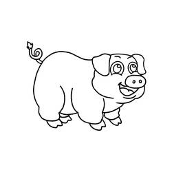 Раскраска: свинья (Животные) #3620 - Раскраски для печати