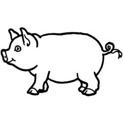 Раскраска: свинья (Животные) #3625 - Раскраски для печати