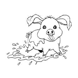 Раскраска: свинья (Животные) #3635 - Бесплатные раскраски для печати
